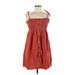 Romwe Casual Dress - Mini: Orange Print Dresses - Women's Size 12