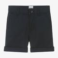 Boss Boys Navy Blue Cotton Chino Shorts
