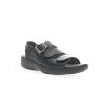 Wide Width Women's Breezy Walker Sandal by Propet in Black (Size 8 1/2 W)