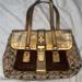Coach Bags | Limited Edition Coach Canvas Bag Purse K040-1498 | Color: Gold | Size: Os