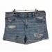 American Eagle Outfitters Shorts | American Eagle Hi Rise Shortie Denim Jean Shorts Plus 18 | Color: Blue | Size: 18