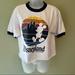 Disney Tops | Disneyland Resort Disney Parks Cropped Tee Shirt, Size Medium | Color: White | Size: M