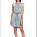 American Eagle Outfitters Dresses | American Eagle Outfitters Sleeveless Button Front Chambray Waist Tie Dress | Color: Blue | Size: Xs