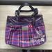 Coach Bags | Coach Poppy Plaid Purple Pink Handbag Large Gray Condition | Color: Pink/Purple | Size: Os