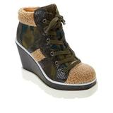 Jessica Simpson Shoes | Jessica Simpson Women Green Camo Meliney Wedge Lace Up Ankle Bootie 5.5 | Color: Green | Size: 5.5
