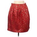 Lauren Moffatt Casual Skirt: Red Hearts Bottoms - Women's Size 8