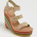 Kate Spade Shoes | Kate Spade New York Rainbow Platform Wedge Sandals Darla Rope Espadrille Size 10 | Color: Pink/Tan | Size: 10