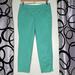 J. Crew Pants & Jumpsuits | J.Crew Cafe Capri Womens Stretch Turquoise Mid Rise Office Wear Casual | Color: Green | Size: 4