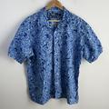 Polo By Ralph Lauren Shirts | Polo Ralph Lauren Shirt Mens Large Caldwell Hawaiian Linen Blend Floral Blue Y2k | Color: Blue | Size: L
