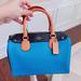 Coach Bags | Coach Bennett Satchel In Colorblock Leather /Crossbody/Nwot | Color: Blue/Orange | Size: Os