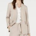 Nine West Jackets & Coats | Nine West Nwt Ruffle Pocket Jacket Size 8 | Color: Tan | Size: 8