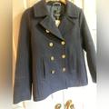 J. Crew Jackets & Coats | Nwt Jcrew Wool Cashmere Navy Pea Coat | Color: Blue | Size: 10