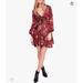 Free People Dresses | Free People Long Sleeve Mini Fit And Flare Dress Size 2 | Color: Purple/Red | Size: 2