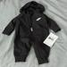 Nike One Pieces | Nwt Nike Newborn One Piece Hooded Zip Up Outfit. | Color: Black/White | Size: Newborn