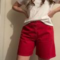 Levi's Shorts | Levi’s Red Classic Jeans Stretch Shorts Denim | Color: Red | Size: 14