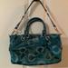 Coach Bags | Coach Madison Teal Sateen Op Art Bag | Color: Blue/Green | Size: Os