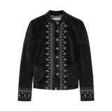 Free People Jackets & Coats | Nwot Free People Maven Embroidered Velvet Jacket Size Xs Z358-11 | Color: Black | Size: Xs