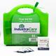 IndustraCare Economy HSE Standard Compliant First Aid Kit with Wall Bracket & 25pk Fast Acting Burn Gel Sachet (21-50 Person First Aid Kit (Large))