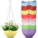 Zopeal 16 Pack Self Watering Hanging Planters, 8 Inch, Colorful, Resin Material with Metal Chain, Suitable for Indoor and Outdoor Plants