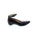 Ginita Wedges: Black Solid Shoes - Women's Size 40 - Pointed Toe