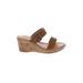 B O C Born Concepts Wedges: Slide Platform Boho Chic Tan Solid Shoes - Women's Size 8 - Open Toe