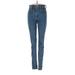 Levi's Jeggings - High Rise Skinny Leg Boyfriend: Blue Bottoms - Women's Size 27 - Dark Wash