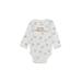 Just One You Made by Carter's Long Sleeve Onesie: Silver Jacquard Bottoms - Size 9 Month