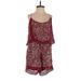 Abercrombie & Fitch Romper Scoop Neck Sleeveless: Burgundy Rompers - Women's Size Small