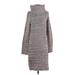 Rachel Zoe Casual Dress - Sweater Dress: Gray Marled Dresses - New - Women's Size Small