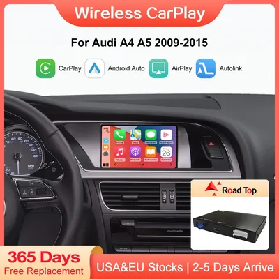 Carplay sans fil pour Audi Android Auto AirPlay lien miroir caméra arrière lecteur USB fonction