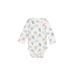 Carter's Long Sleeve Onesie: White Print Bottoms - Size 6 Month