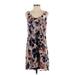 CAbi Casual Dress - Shift: Gray Print Dresses - Women's Size X-Small