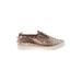 Journee Collection Flats: Slip On Platform Boho Chic Tan Shoes - Women's Size 5 1/2 - Almond Toe