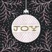 The Holiday Aisle® Jolly Holiday Ornaments Joy Metallic by Michael Mullan - Wrapped Canvas Print Canvas | 20 H x 20 W x 1.25 D in | Wayfair