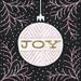 The Holiday Aisle® Jolly Holiday Ornaments Joy Metallic by Michael Mullan - Wrapped Canvas Print Canvas | 12" H x 12" W | Wayfair