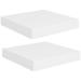 Latitude Run® Floating Wall Shelves 2 Pcs White 23.6"X9.3"X1.5" MDF Wood/Metal in Brown/White | 2 H x 9.3 W x 9.1 D in | Wayfair