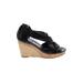 Cole Haan Wedges: Black Solid Shoes - Women's Size 7 1/2 - Open Toe