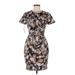 Sachin + Babi Casual Dress - Party Crew Neck Short sleeves: Black Floral Dresses - New - Women's Size 6
