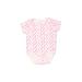 Short Sleeve Onesie: Pink Polka Dots Bottoms - Size 6-9 Month