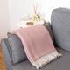 Pale Pink Herringbone Wool Throw | 100% Wool | Blush Pink | Made in UK | Cosy & Warm | Gift for Her