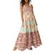 Bluebell Mixed Print Cotton Maxi Dress