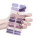 Gzwccvsn Nail Polish Strips Hot Gold Imitation Diamonds Full Stickers Nail Polish Stickers Waterproof Nail Decal Strips for Women Girls Nail DIY Decoration purple