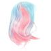 Dreses Wig Stuff Kamiyah Wig Headdress Cosplay Wigs Headdress Fake Hair Hair Wigs for Masquerade Fake Hair for Holiday Rainbow Wig Shoulder Length High Temperature Wire Child