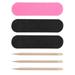 200 Pcs Nail Art Wooden Sign Set Double-sided Manicure Files Mini Artificial Nails Lgbt Pride Accessories