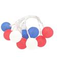 piaybook Decoration String Light Independence Day Gift Red And Blue White Balll String Lights For Independence Day Decor Light Up Party Decor for Backyard Garden Patio Gazebo