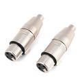 Emoshayoga 2Pcs XLR Jack to RCA Adapter 3-Pin XLR Female Jack to RCA Female XLR Jack to RCA Audio Microphone Mic Connector Adapter