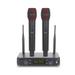 Vistreck Wireless Microphone System with 2 Handheld Mic VHF UHF Wireless Microphone for Home Cinemas Sound Cards Speakers Mixers Low-frequency Professional Cordless Dynamic Microphones