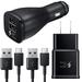 Adaptive Fast Charger Kit for Nokia G300 USB 2.0 Recharger Kit (Wall Charger + Car Charger + 2 x Type C USB Cables) Quick Charger-Black