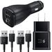 Adaptive Fast Charger Kit for Nokia G10 USB 2.0 Recharger Kit (Wall Charger + Car Charger + 2 x Type C USB Cables) Quick Charger-Black