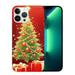COMIO Christmas Case for iPhone 14 Glitter Christmas Tree Pattern Shockproof Hard PC Bumper Cute Phone Cover Compatible with iPhone 14 (6.1 inches)